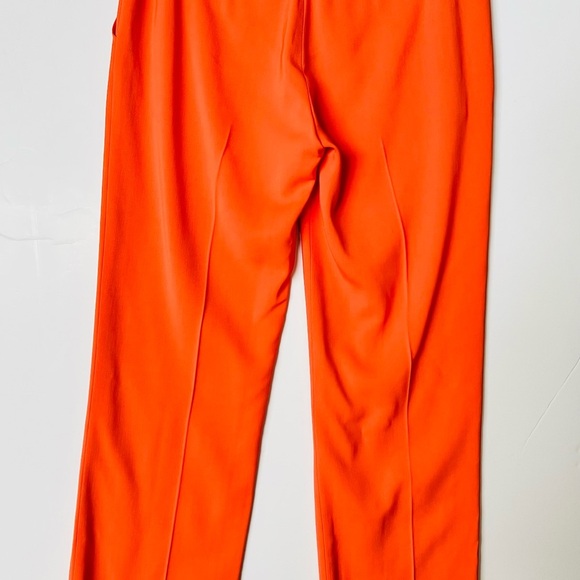 NEW! A.L.C. Kennedy Trouser Pants Clementine Orange Straight Legs - Picture 4 of 8